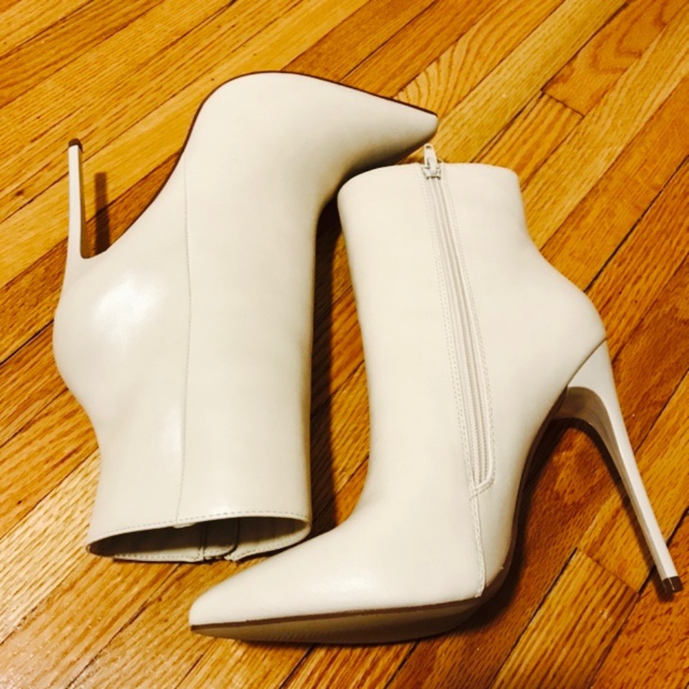 White JustFab Booties